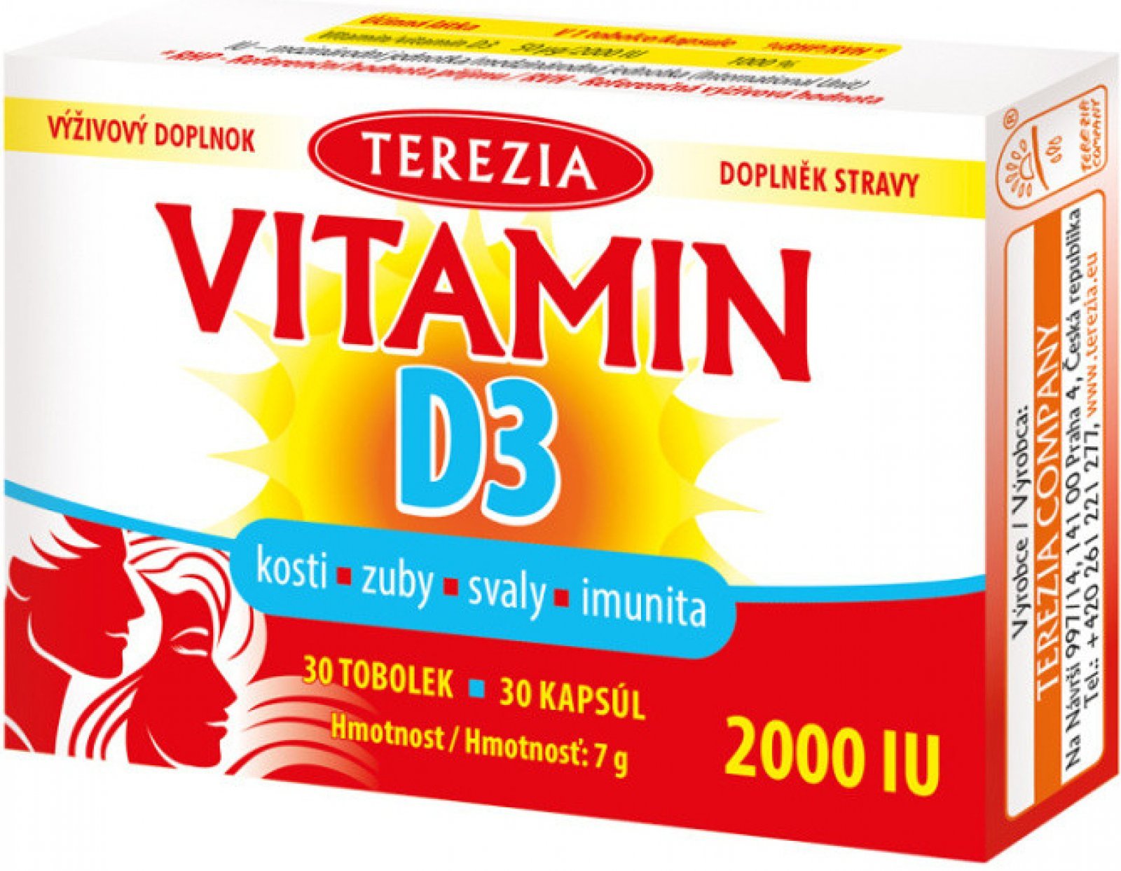 TEREZIA Vitamin D3 2000 IU 30 tobolek